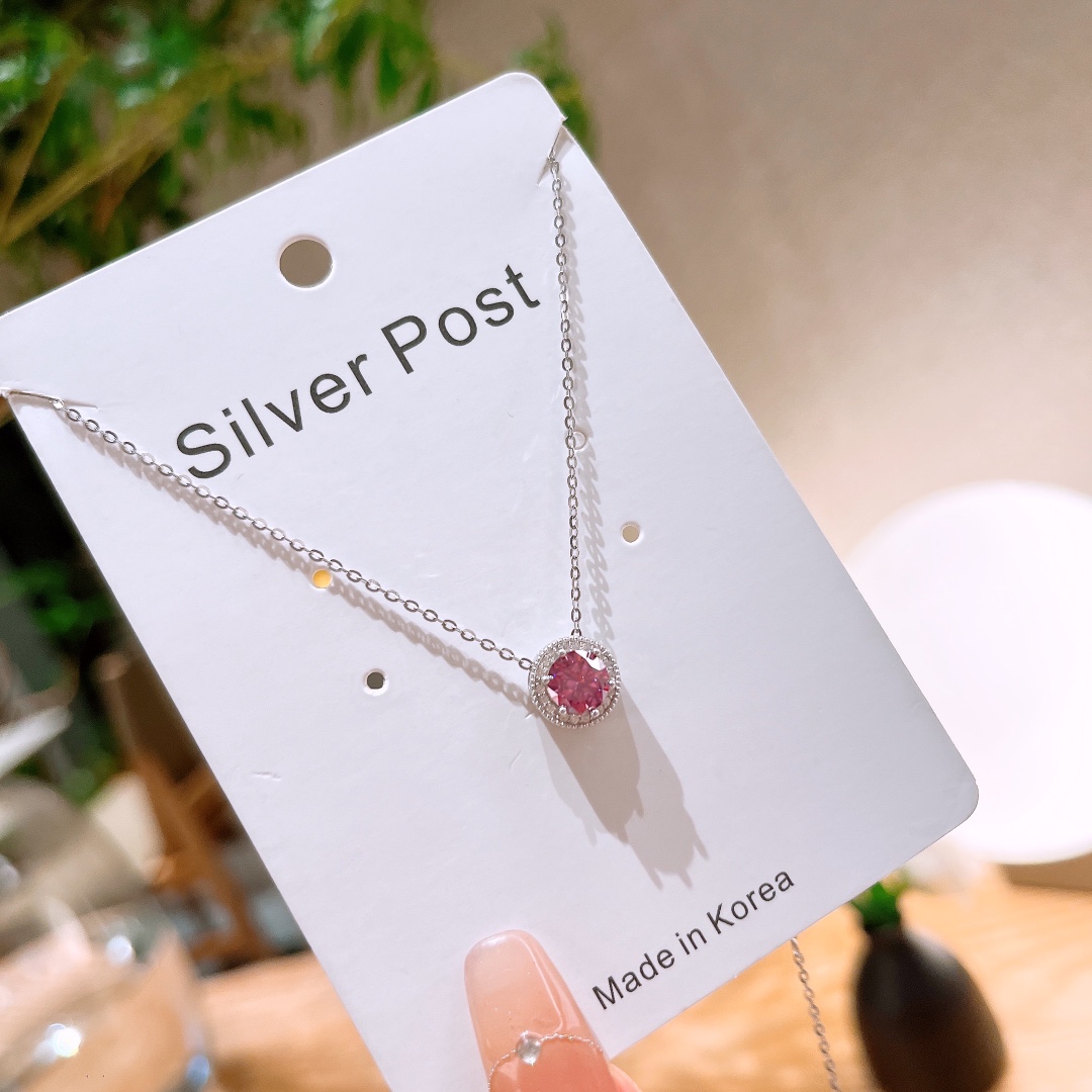 S925 Sterling Silver Moissanite Necklace Intellectual Mother's Birthday