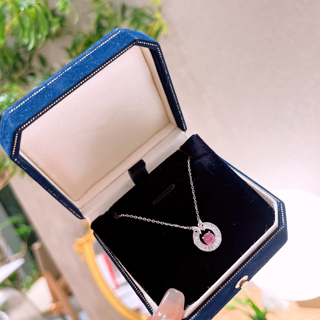 Fine Silver Moissanite Necklace Dainty Spring Festival Silver