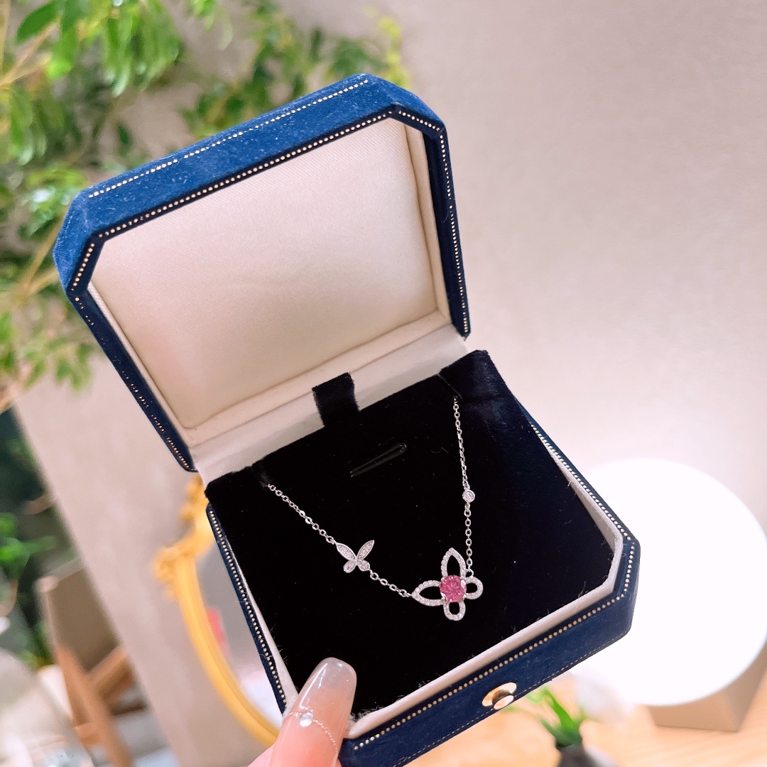 925 Silver Moissanite Necklace Ins Style Party Silver