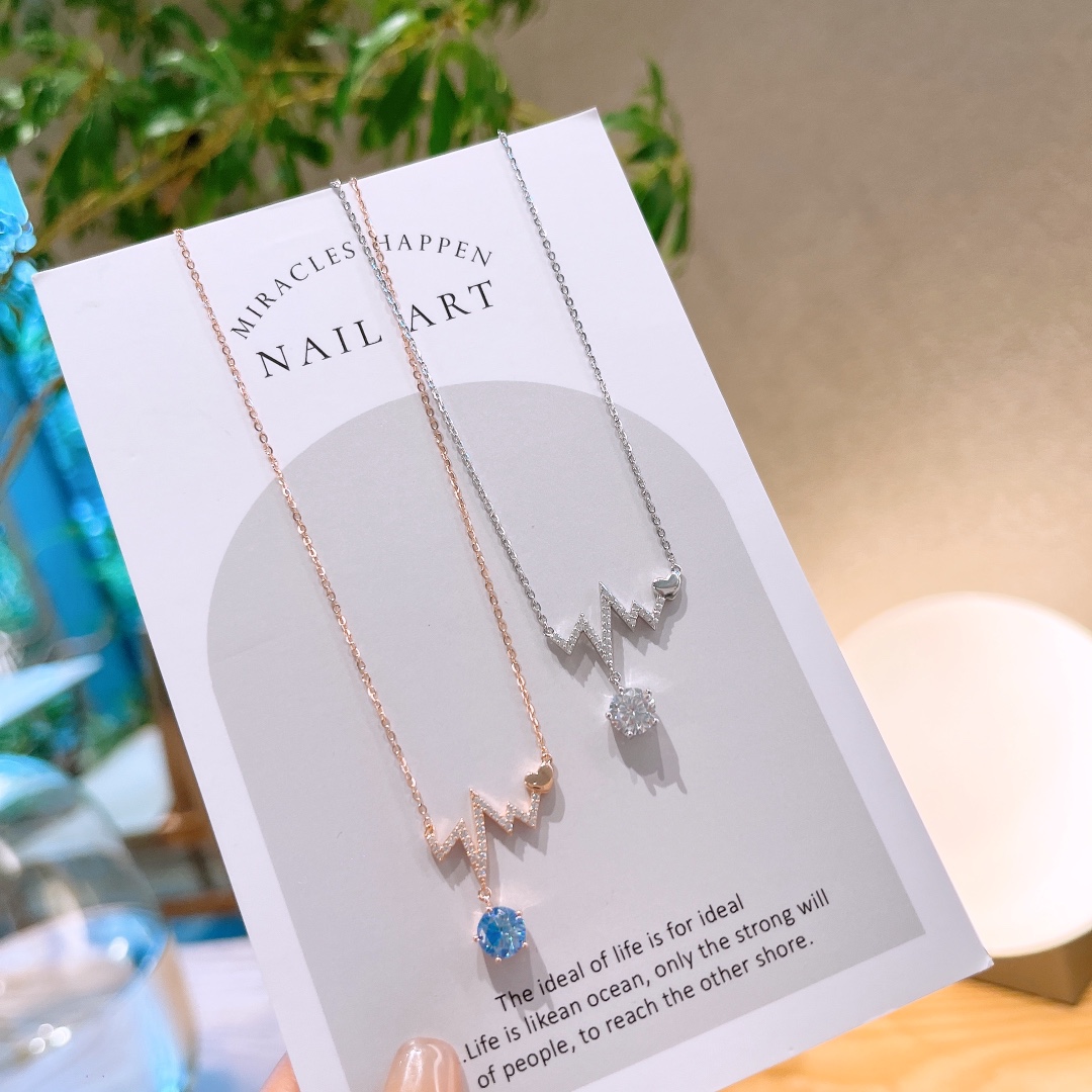 925 Silver Moissanite Necklace Precision Mother's Birthday Gold