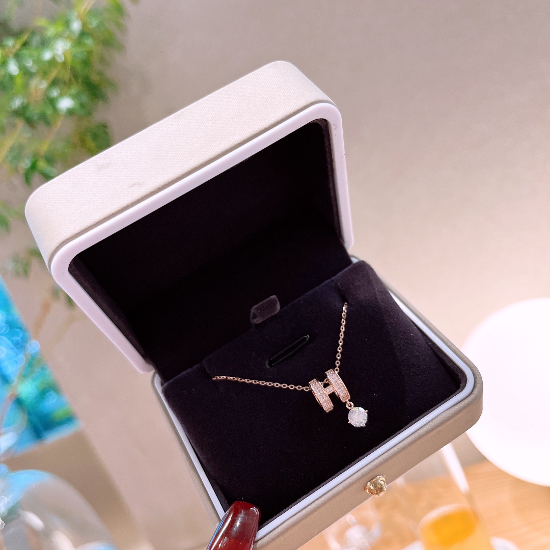 Hypoallergenes Silber Moissanit Kette Süß Für mich selbst Gold