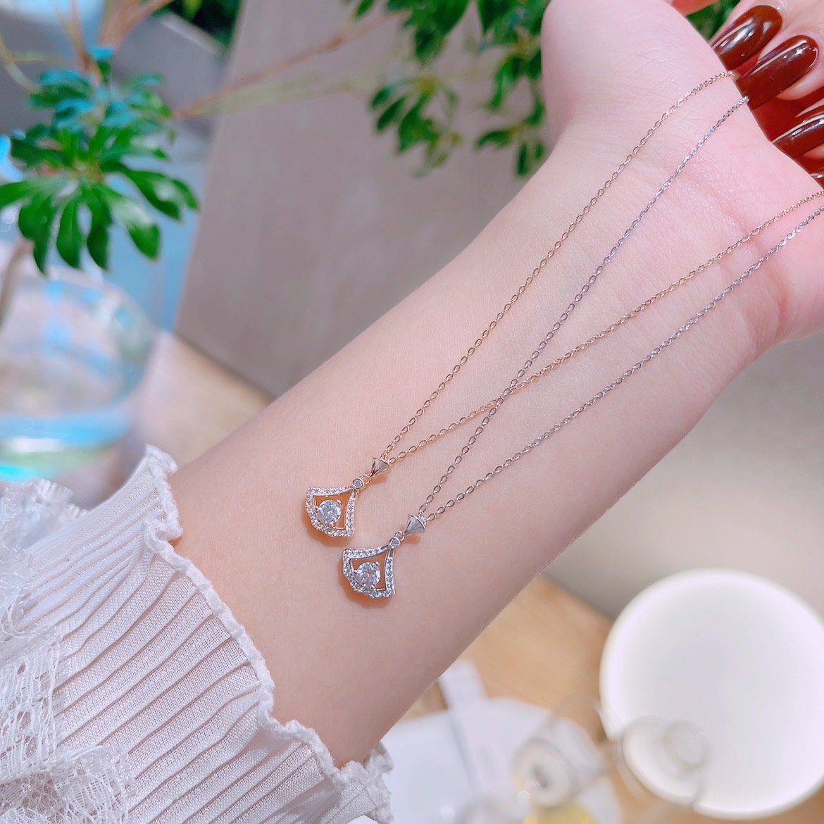 Hypoallergenes Silber Kette Leichter Luxus Vatertag Gold