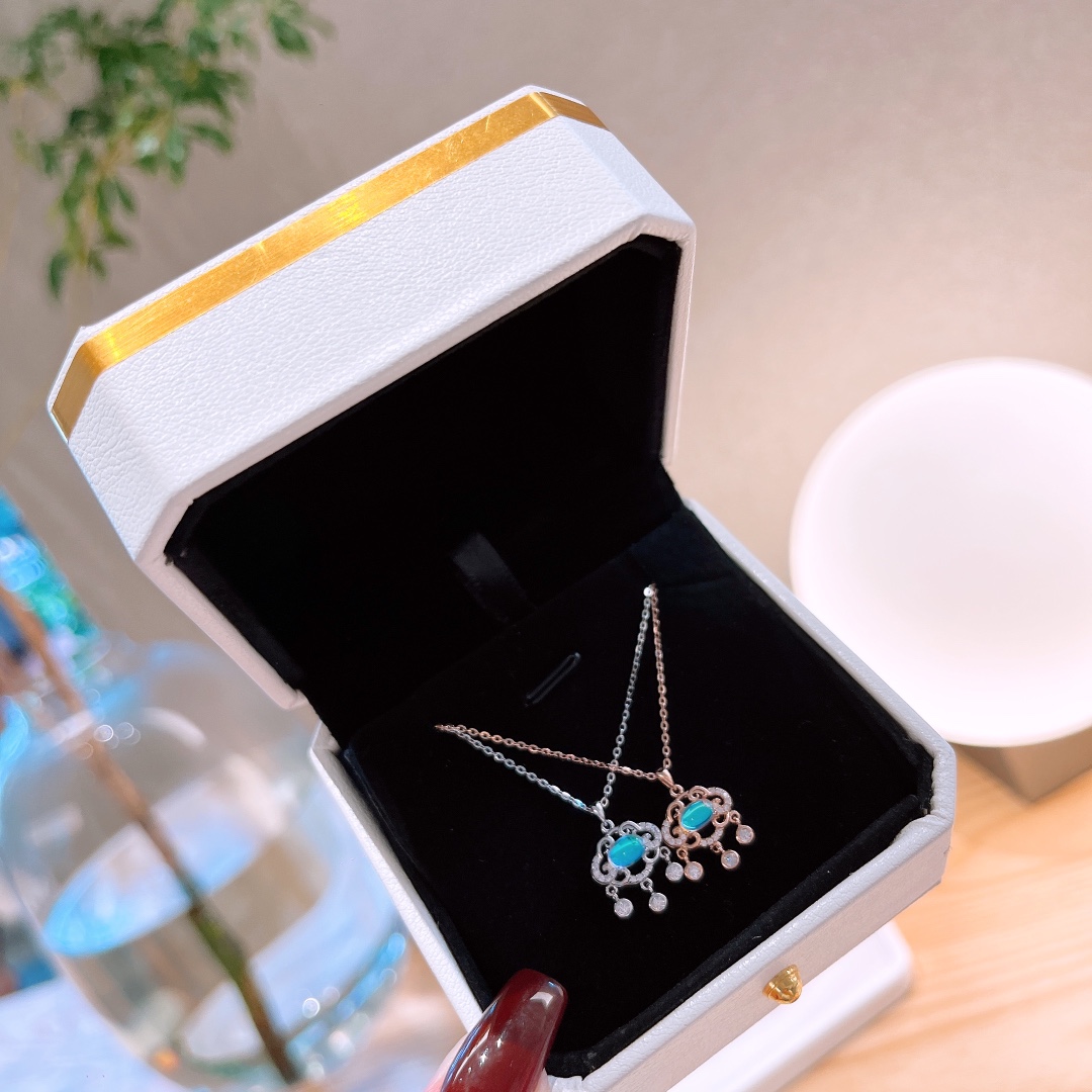 S925 Sterling Silver Necklace Artistic Travel Silver