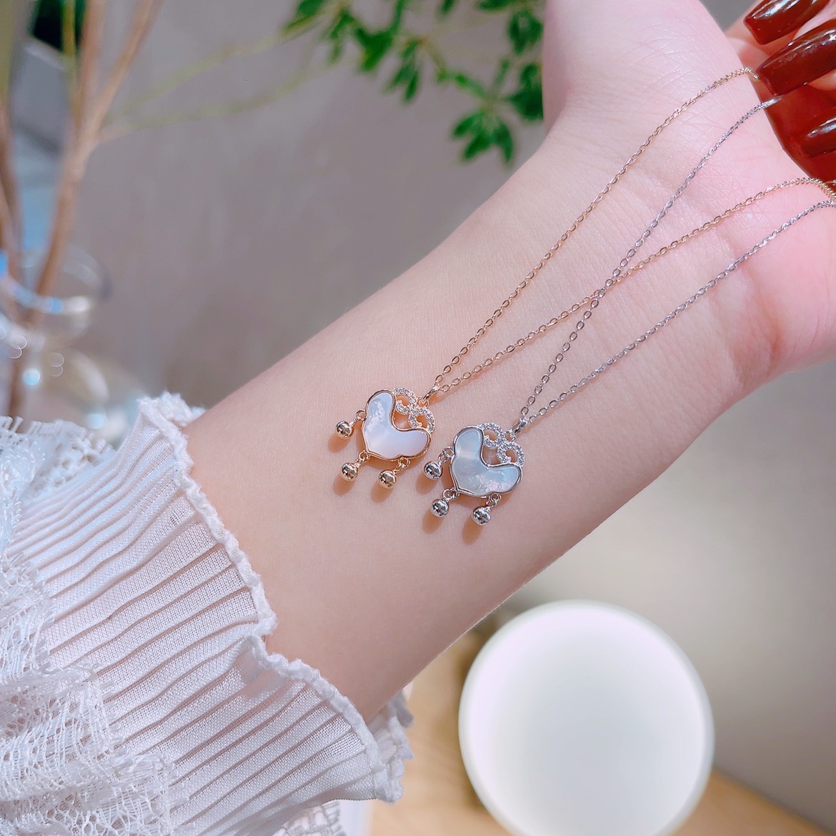 甘辛ファインシルバーネックレスゴールド パーティー