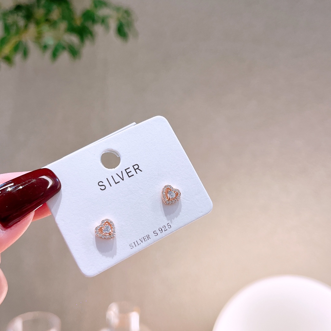 知性的S925スターリングシルバーイヤリングゴールド パーティー