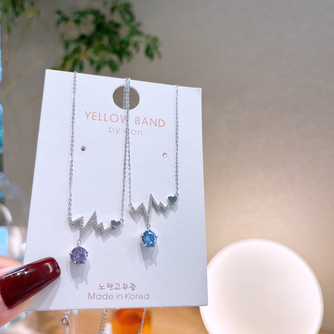 Fine Silver Moissanite Necklace Chic Teacher's Day Silver