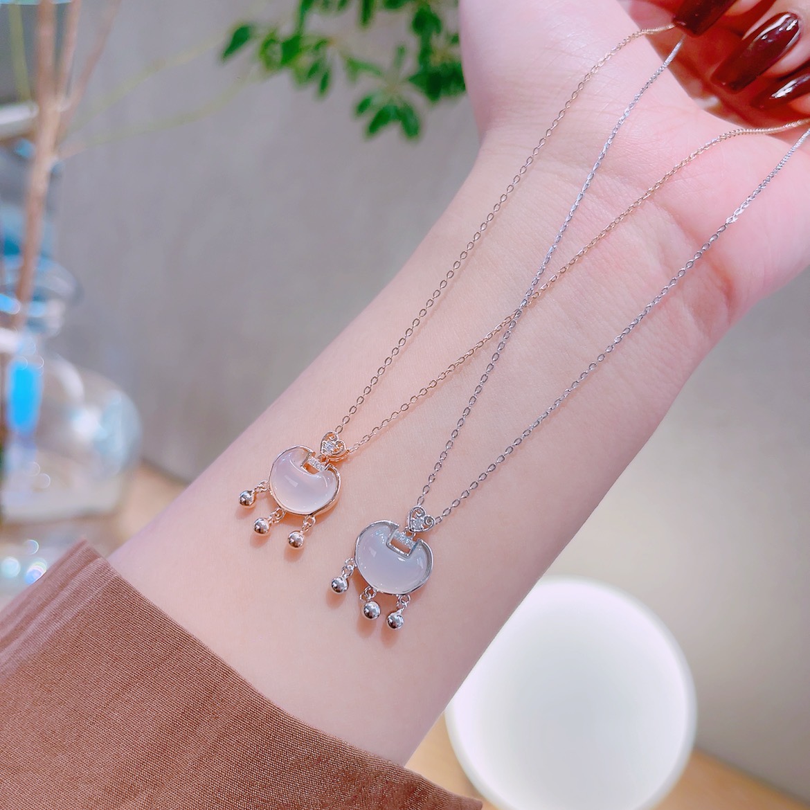 Nickel Free Silver Necklace Unique Bestie Gift Silver