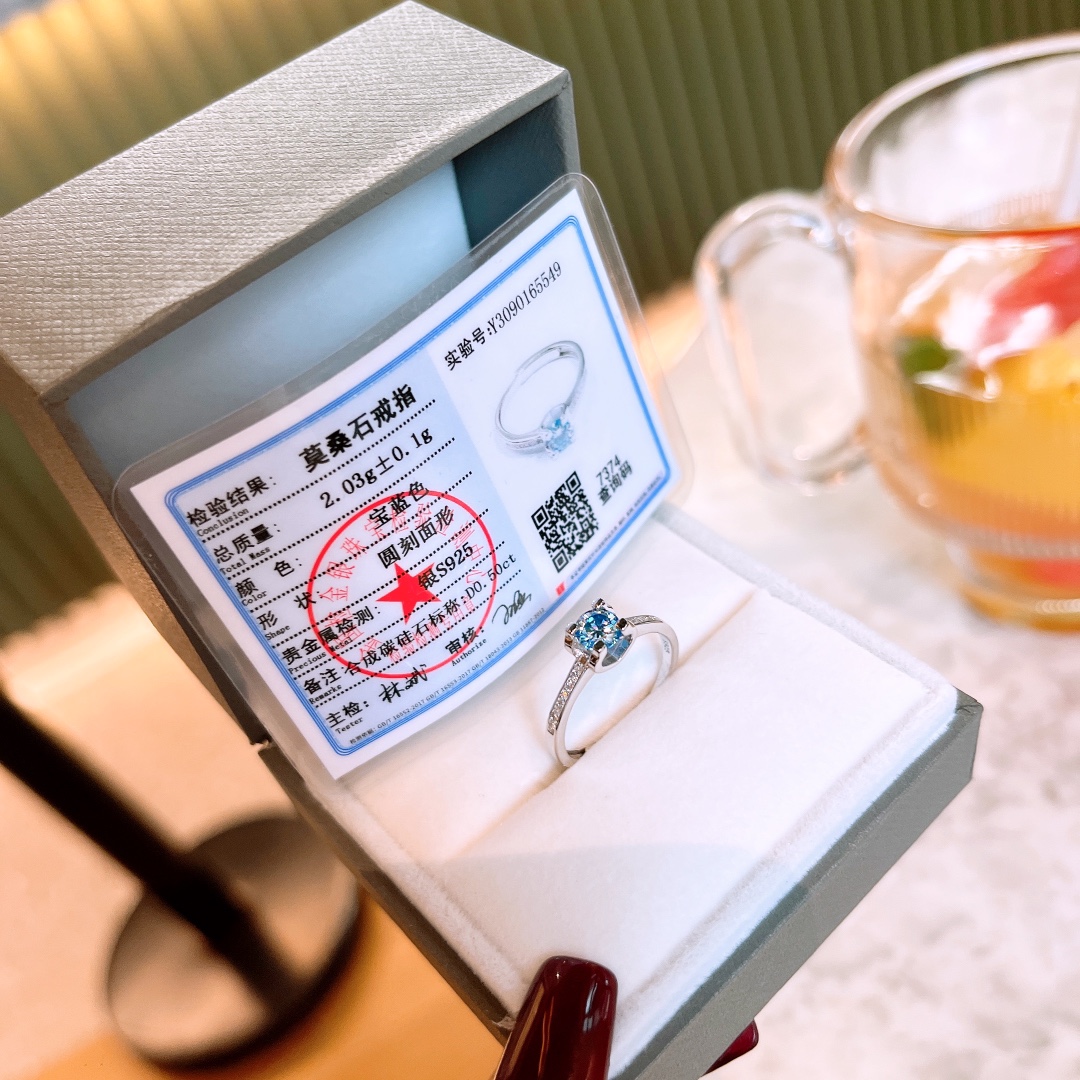 Nickel Free Silver Moissanite Ring Fashion New Year Silver