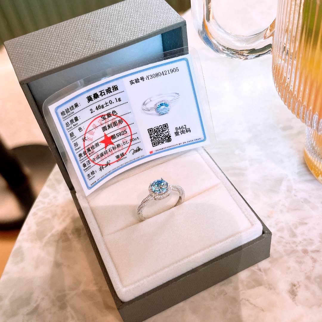 Low Allergy Silver Moissanite Ring Lively Annual Party Silver