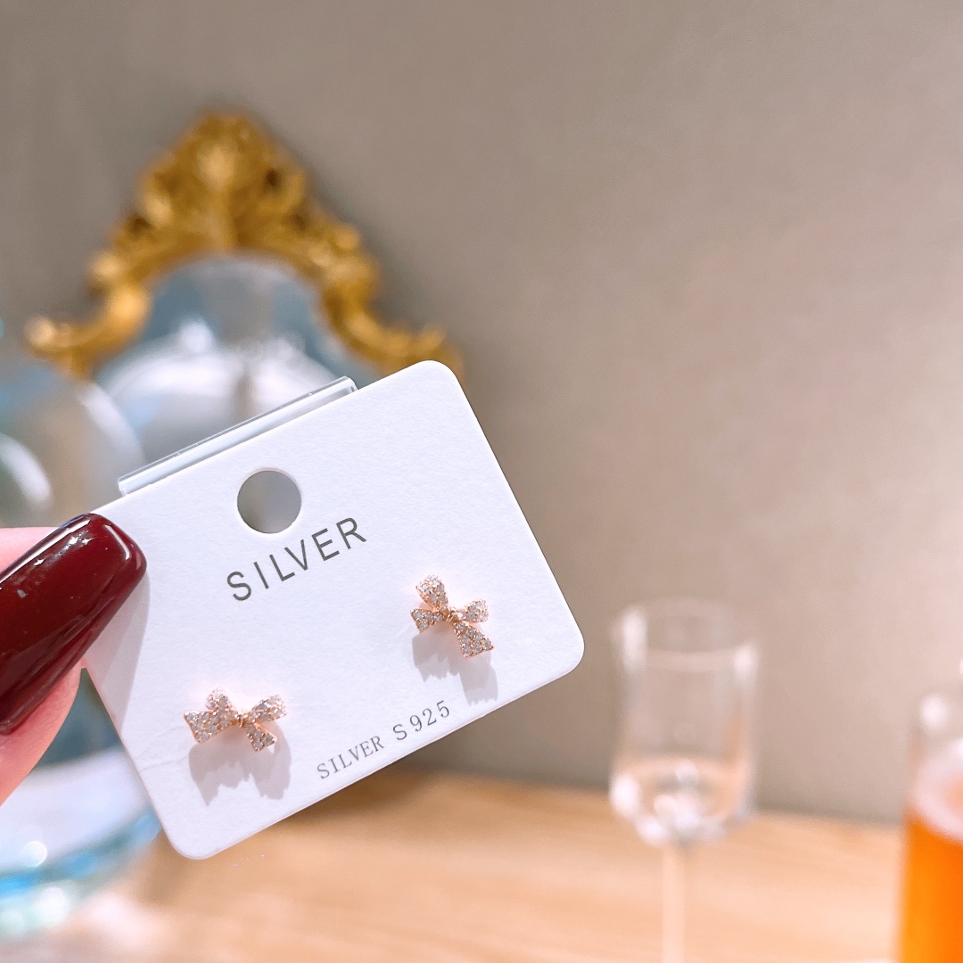 High Polish Silver Earrings Delicate Graduation Gold