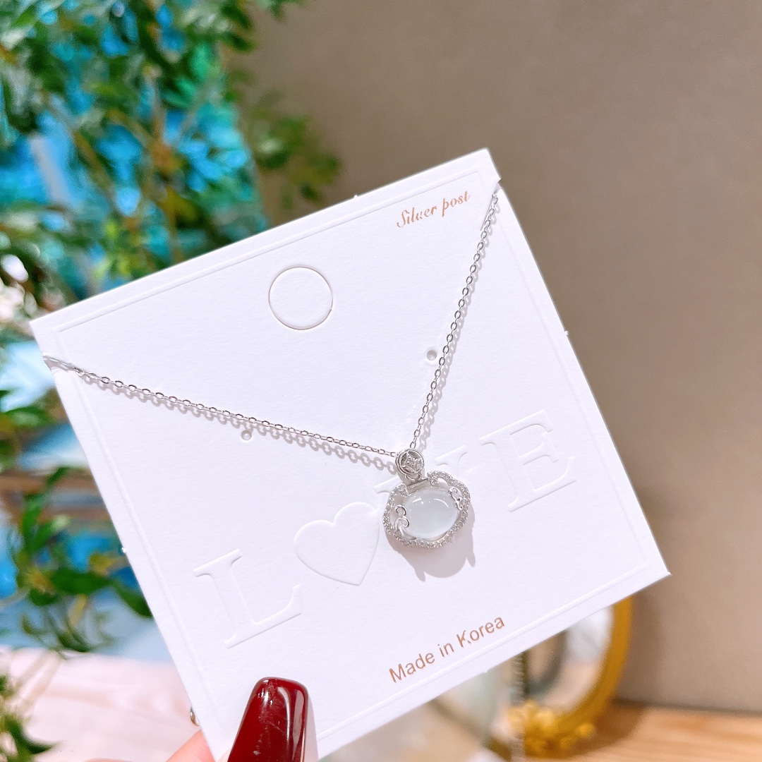 Low Allergy Silver Necklace Korean Style Annual Party Gold