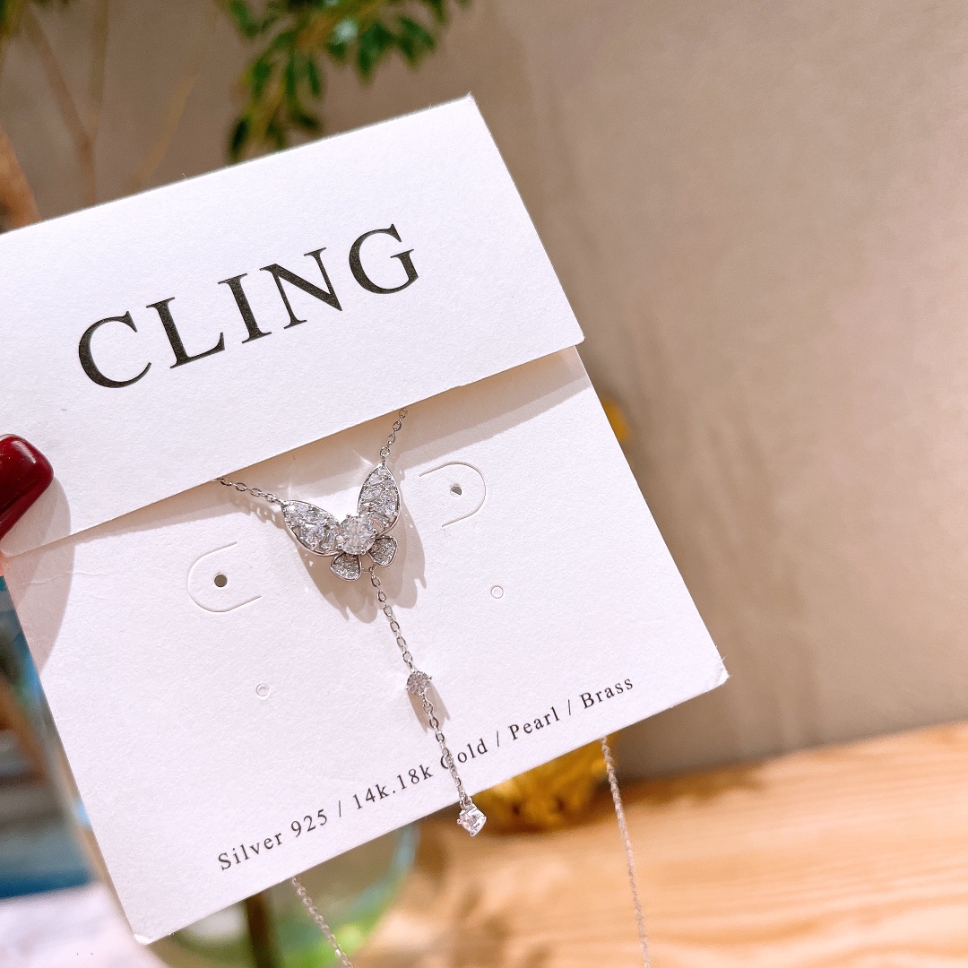 S925 Sterling Silver Moissanite Necklace Lively Gift for Her Gold