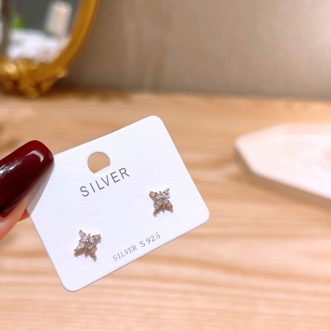 Hypoallergenic Silver Earrings Pure Office Gold