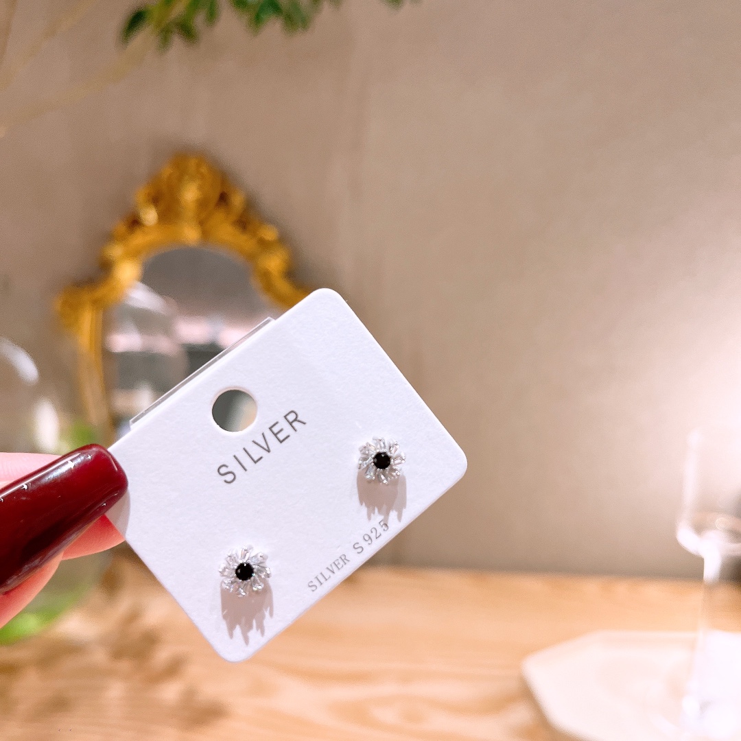 S925 Sterling Silver Earrings Ins Style Father's Day Gold