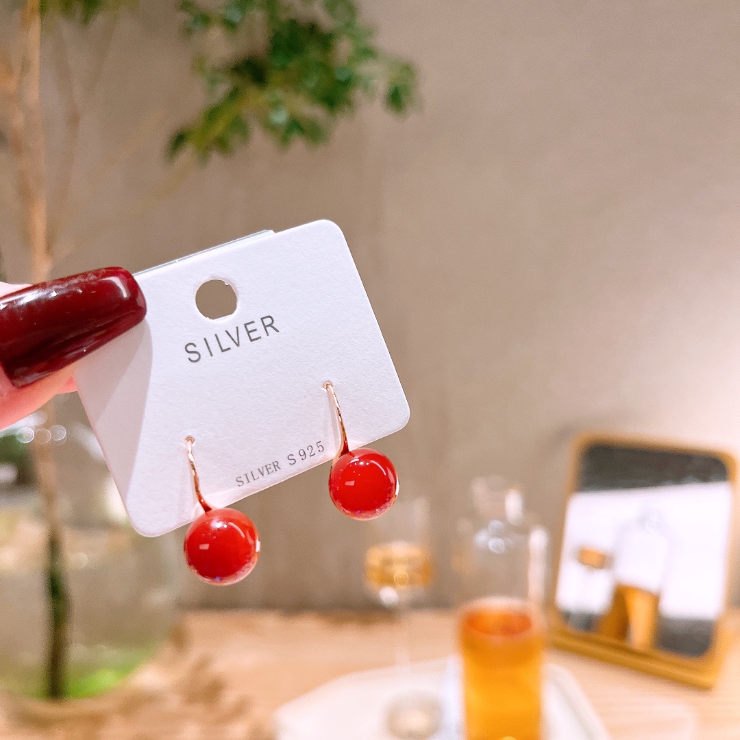 925 Silver Earrings Lively Proposal Silver