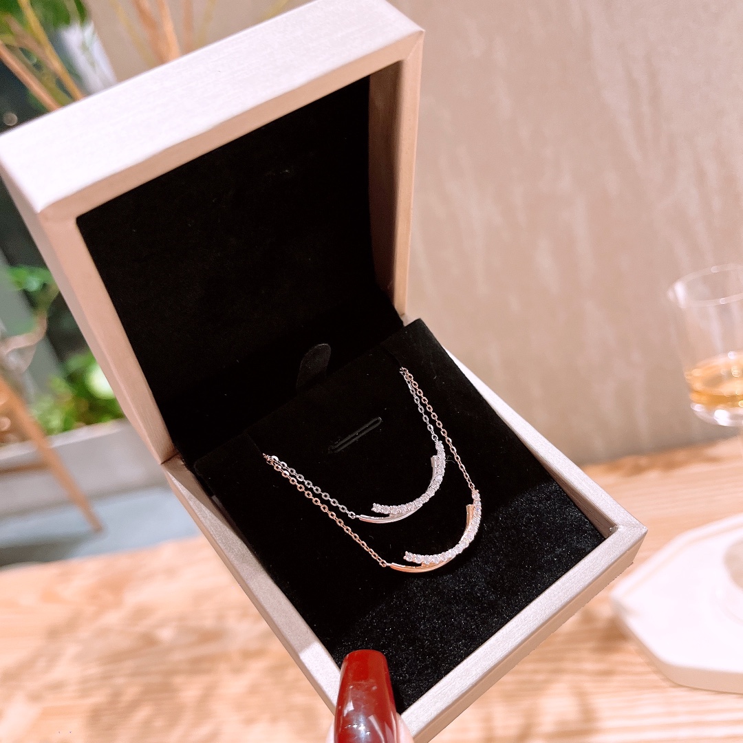 Hochglanzpoliertes Silber Kette Filigran Hochzeitsgeschenk Gold