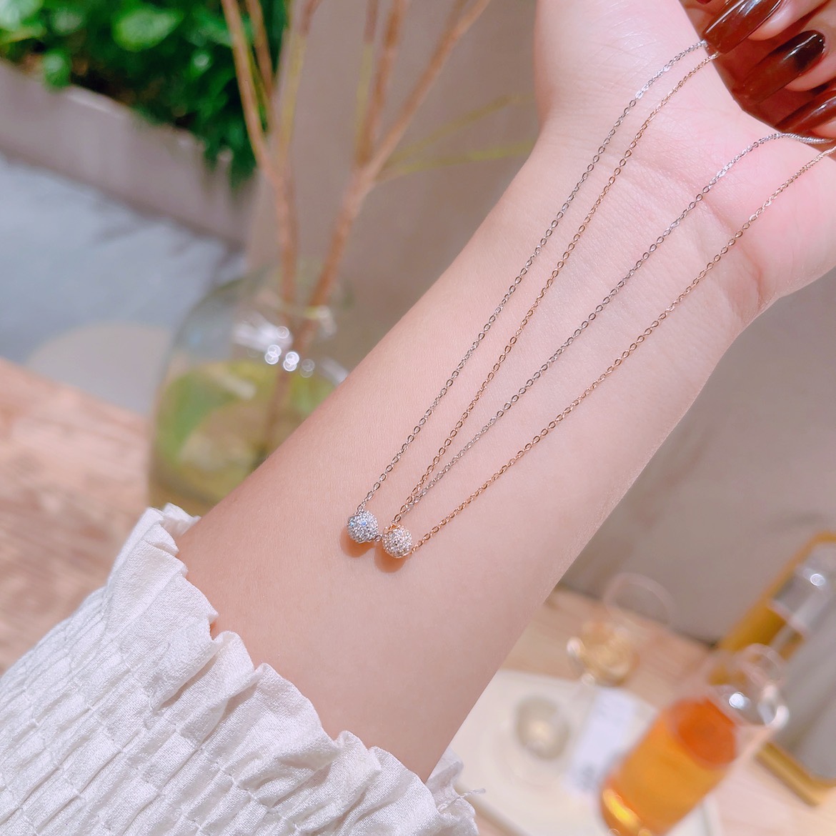 Nickel Free Silver Necklace Dainty Banquet Silver