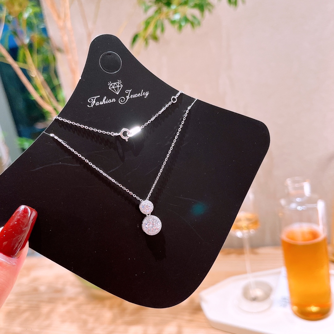 Solid Silver Necklace Korean Style Spring Festival Gold