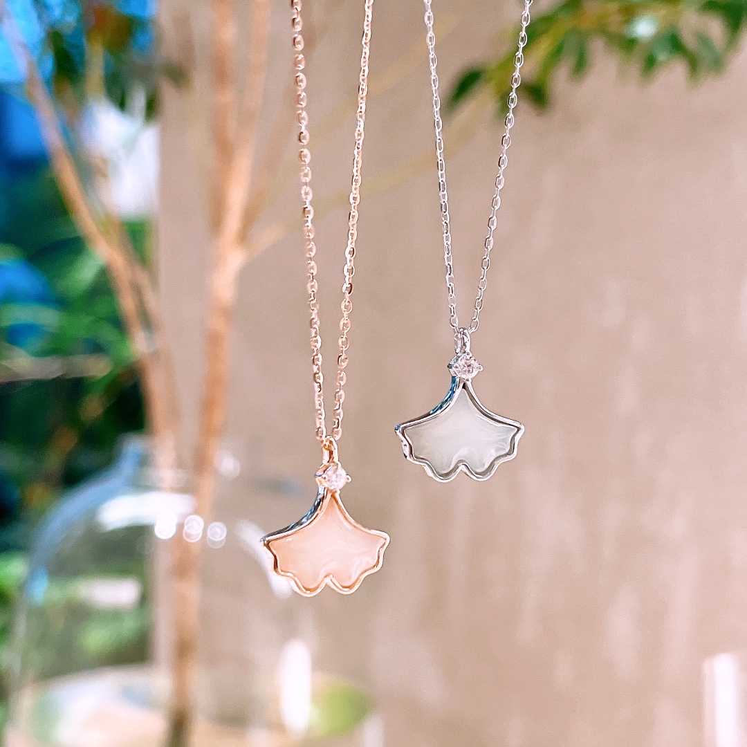 Nickel Free Silver Hetian Jade Necklace Fresh Annual Party Silver