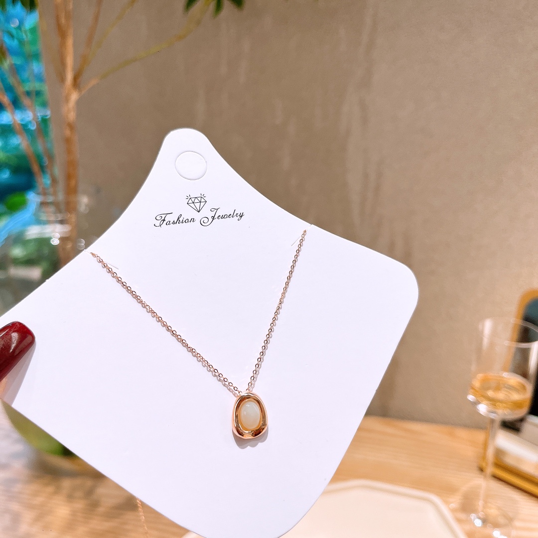 S925 Sterling Silver Hetian Jade Necklace Minimalist Gift for Her