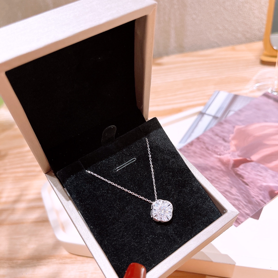 Hypoallergenes Silber Moissanit Kette Süß & cool Bankett Gold