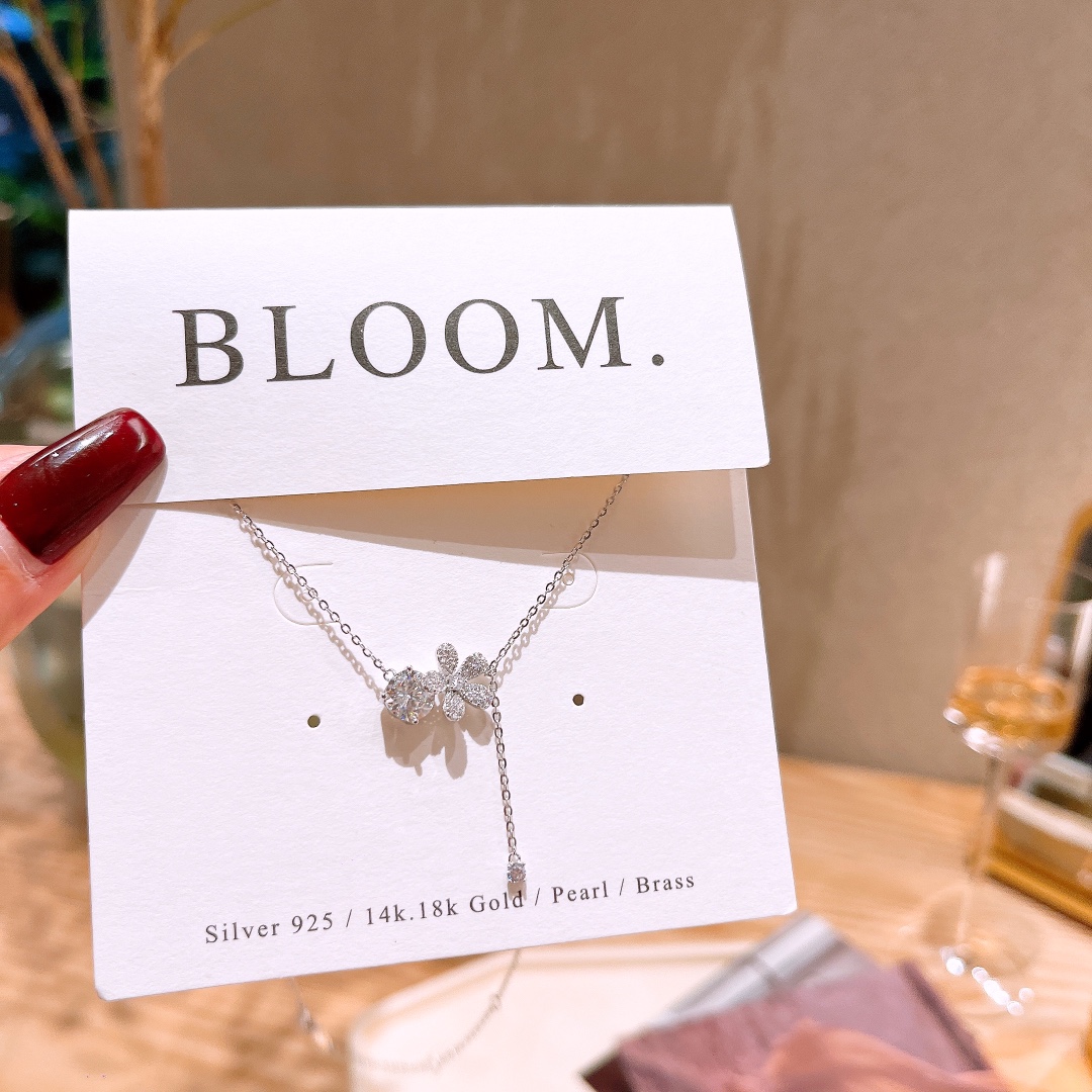 Massivsilber Moissanit Kette Filigran Verabredung Silber