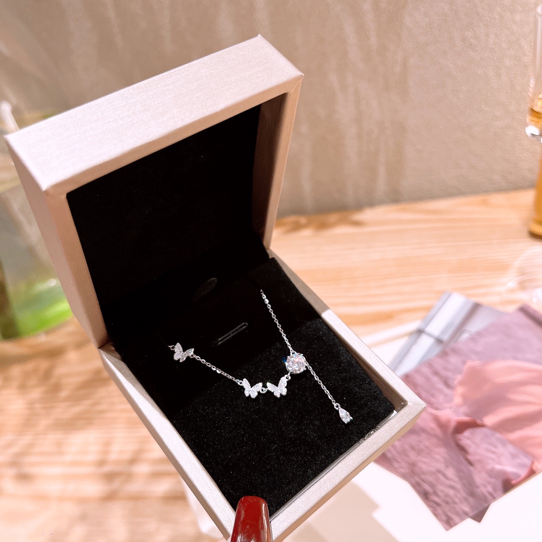 Hochglanzpoliertes Silber Moissanit Kette Präzision Vatertag Silber