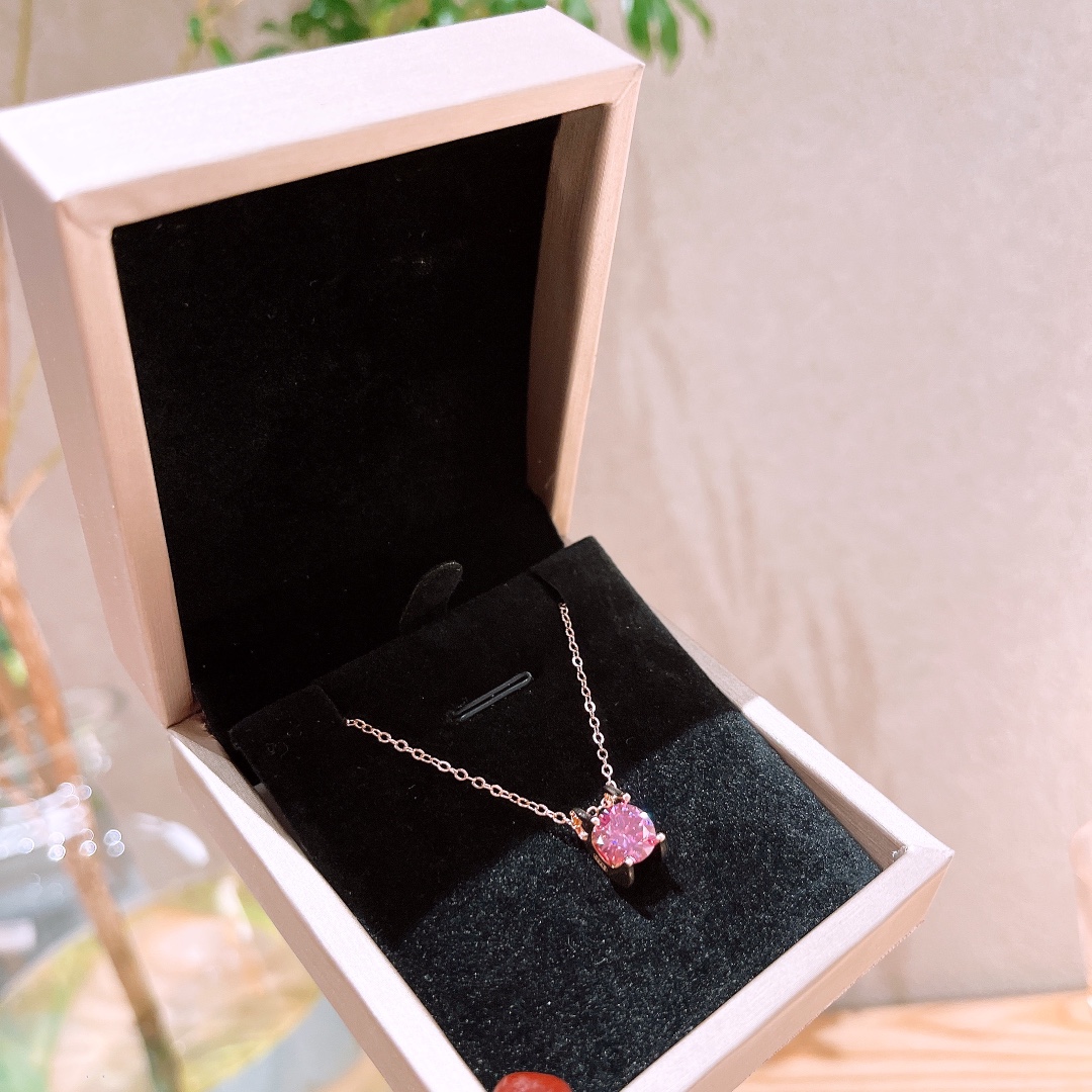 Hochglanzpoliertes Silber Moissanit Kette Weich Hochzeitsgeschenk