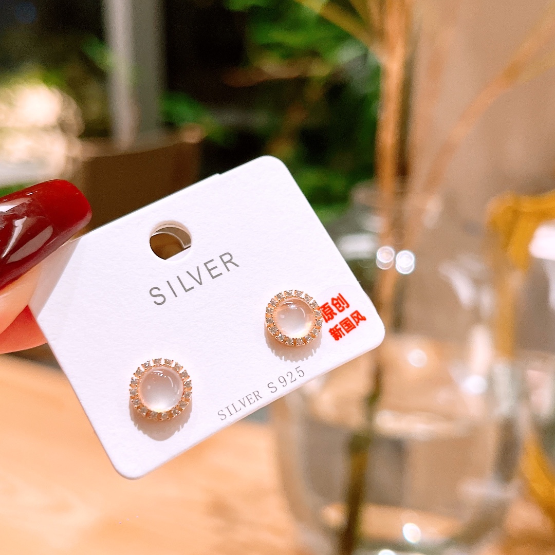 ファッション高品質シルバーイヤリングシルバー 婚約