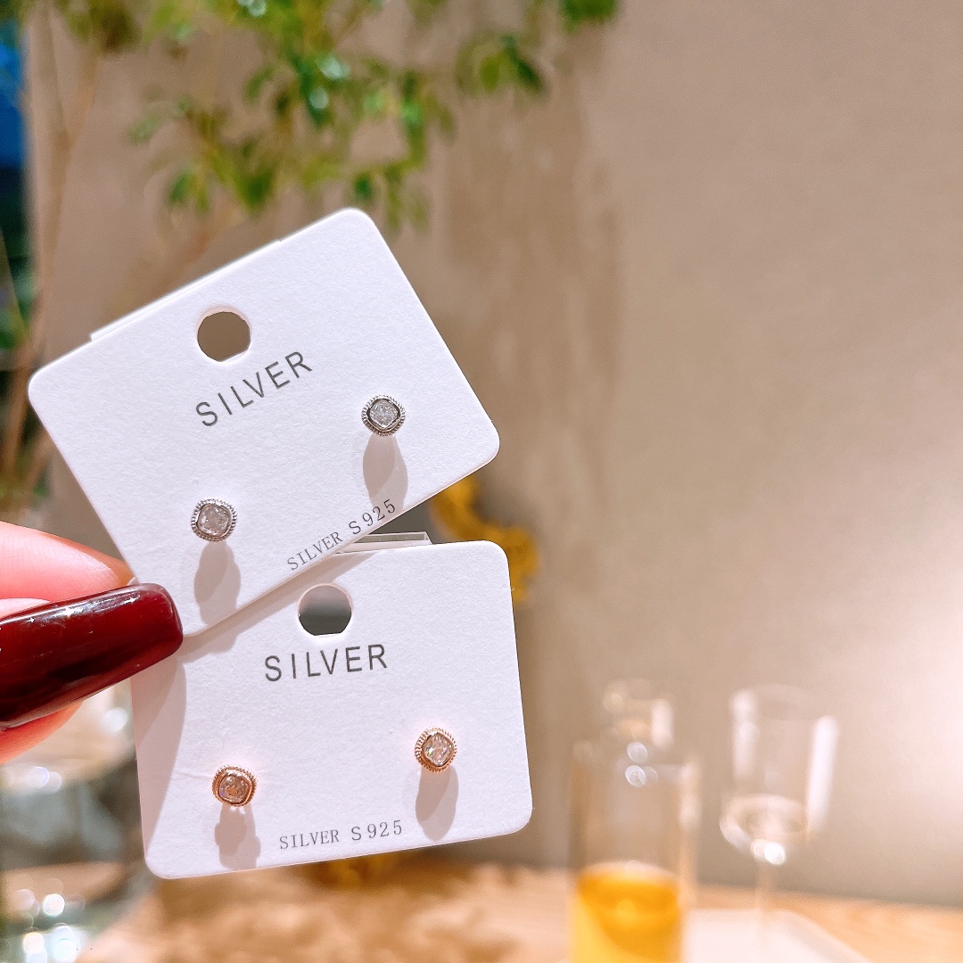 Hypoallergenic Silver Earrings Pure Anniversary Gold