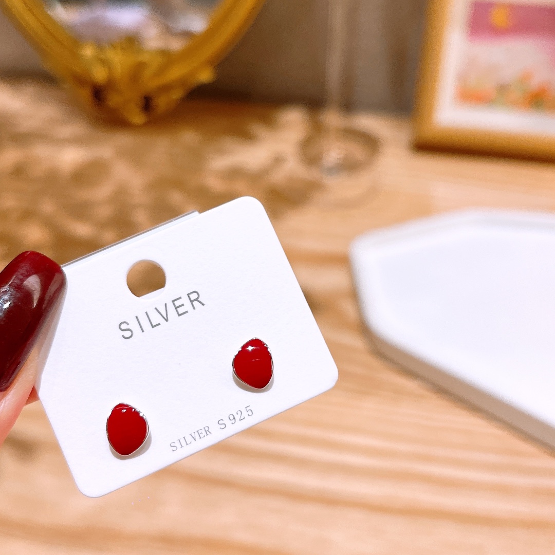 Massivsilber Ohrringe Sanft Geständnis Gold