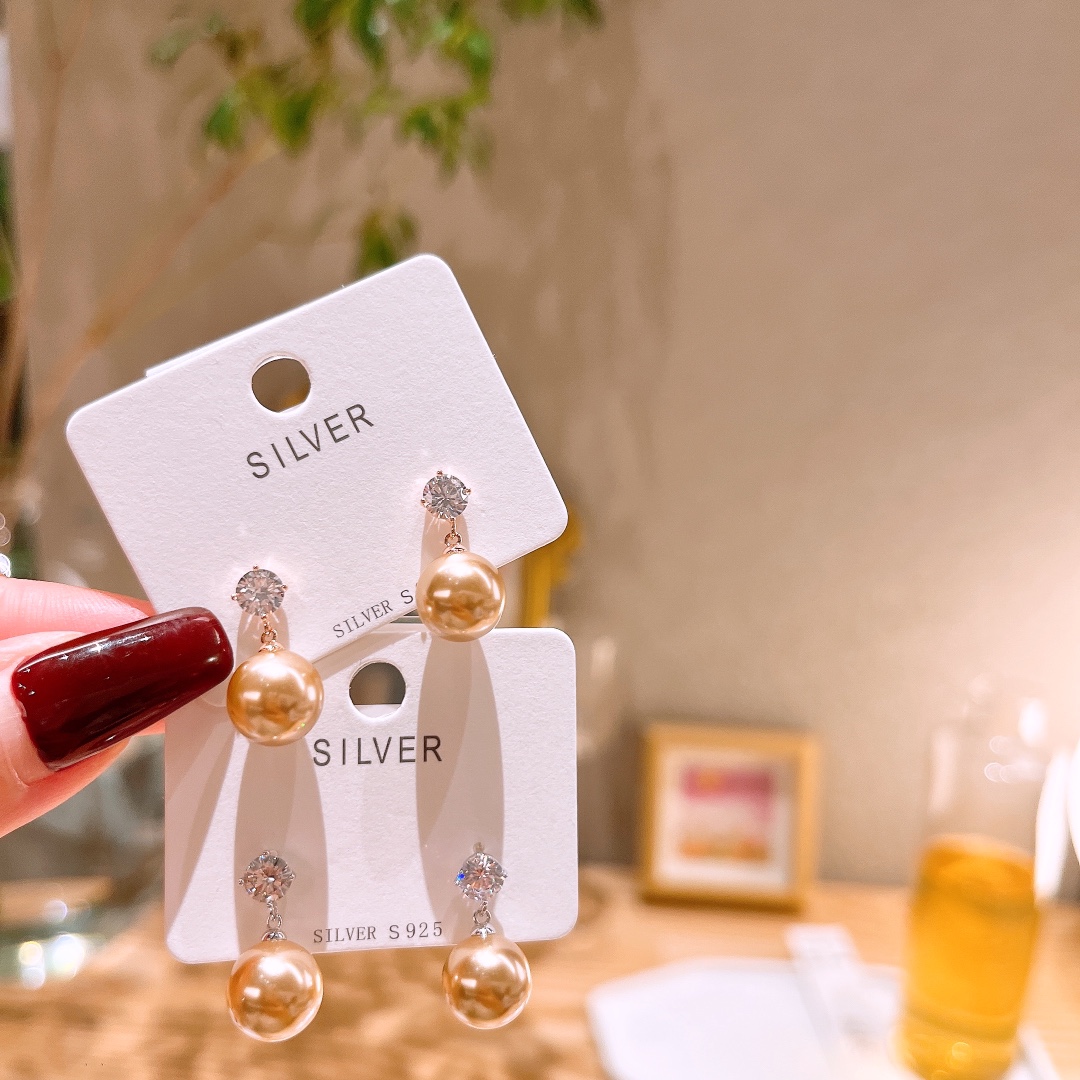 Allergiearmes Silber Ohrringe Mädchenhaft Jahrestag Gold