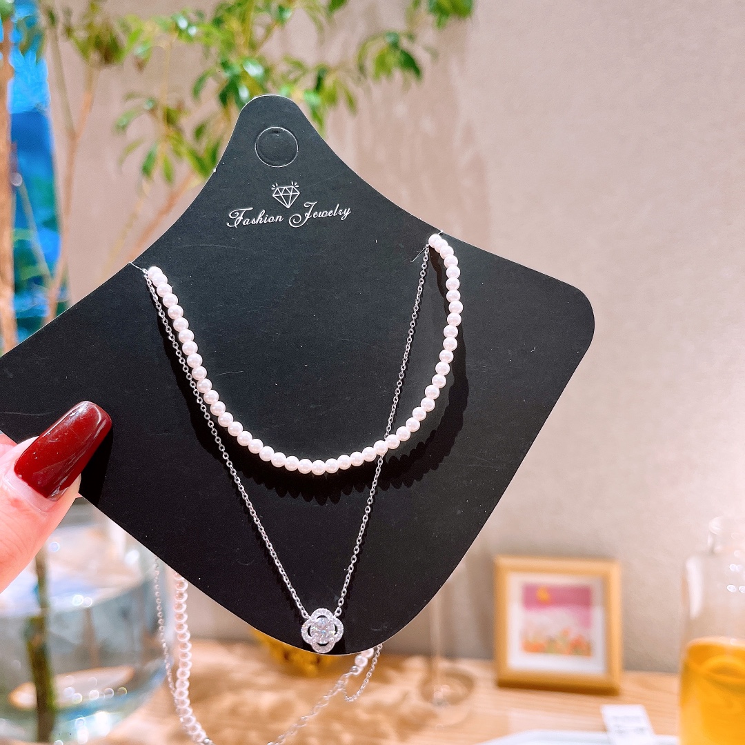 Hypoallergenes Silber Moissanit Kette Minimalistisch Lehrertag Silber