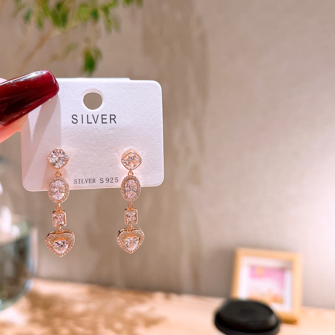 ガーリー低アレルギー銀イヤリングゴールド 年次パーティー