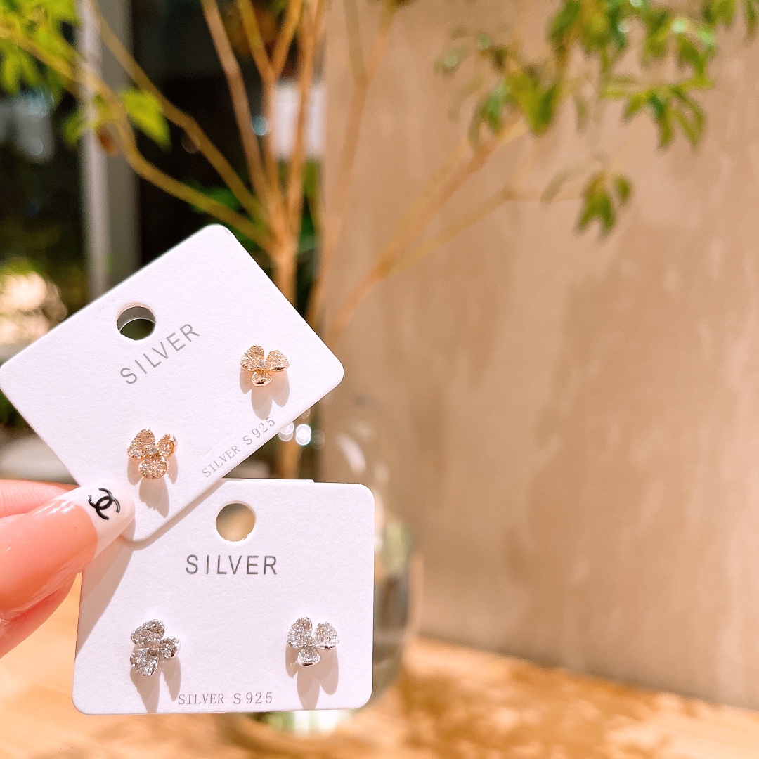 S925 Sterling Silver Earrings Sweet & Cool Gift for Her Gold