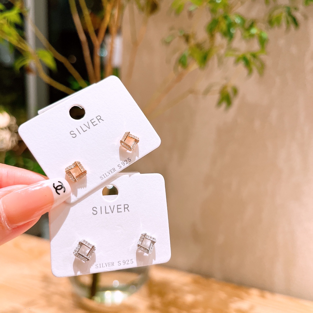 925 Silver Earrings Sweet & Cool Proposal Silver