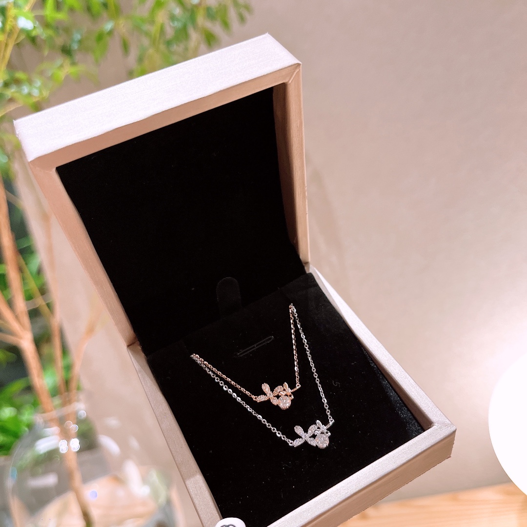 925 Silver Necklace Sweet & Cool Graduation Gold