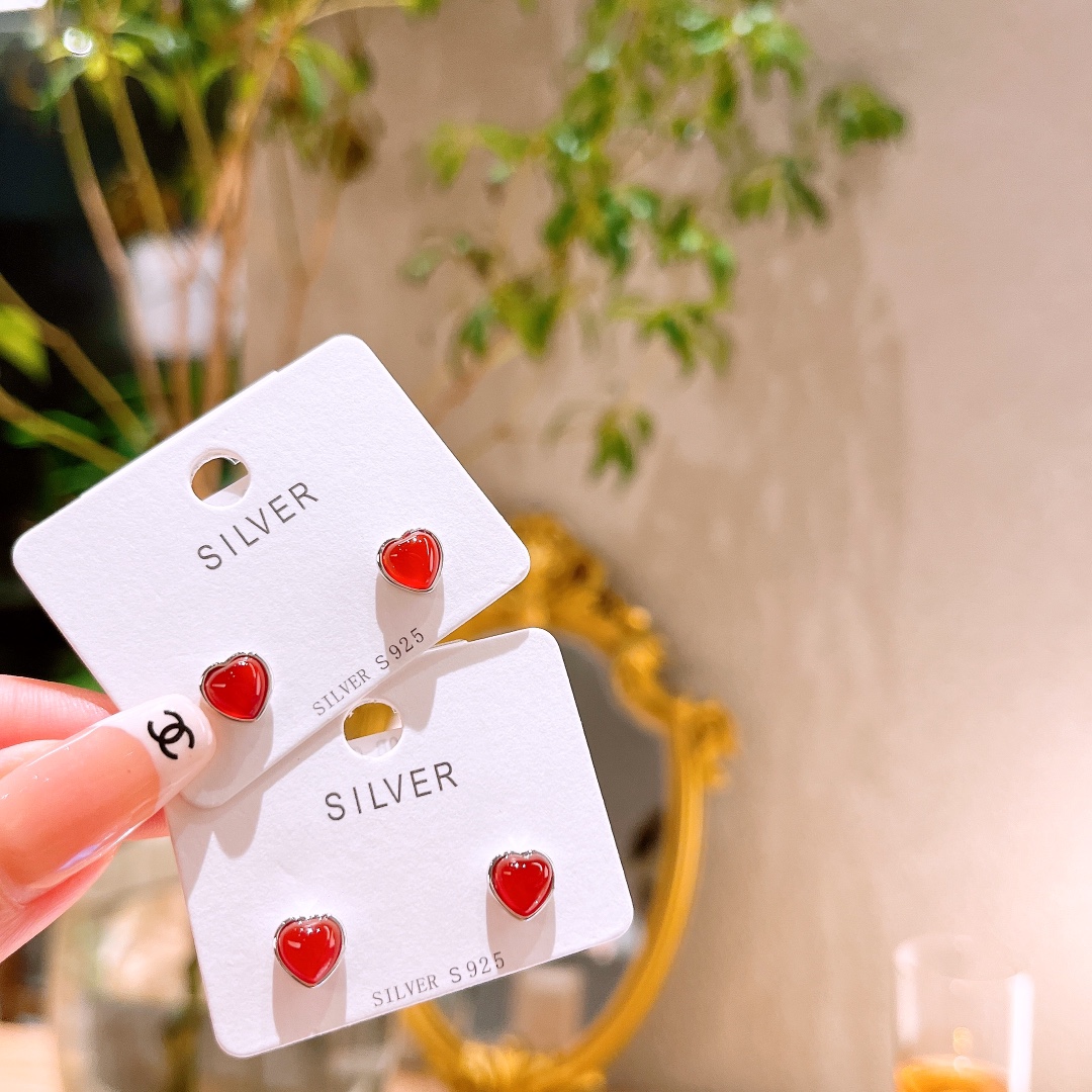 S925 Sterling Silver Earrings Gentle Mother's Day Gold