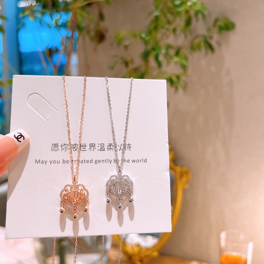 Low Allergy Silver Necklace Sweet Office Gold