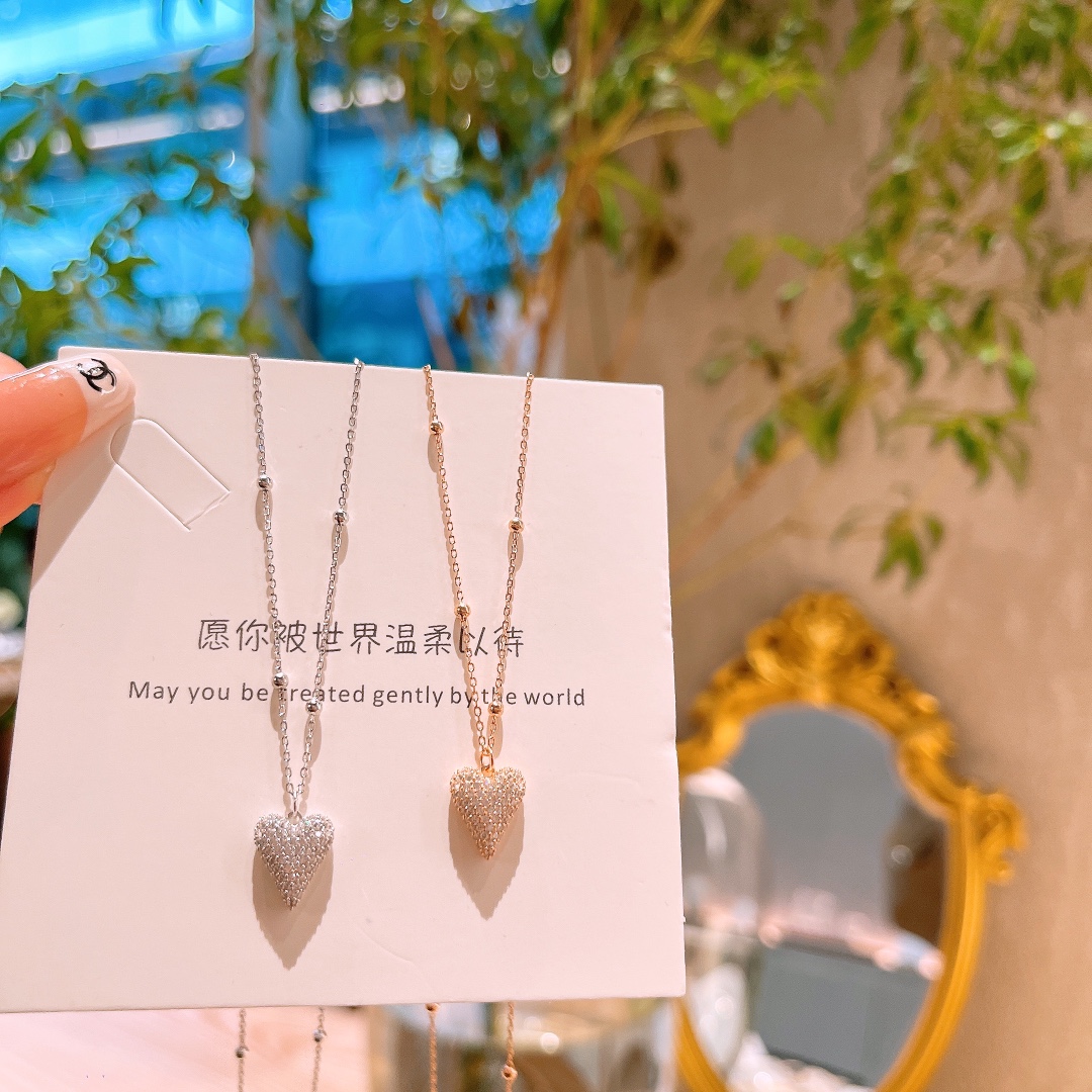 Nickel Free Silver Necklace Playful Valentine's Day Gold