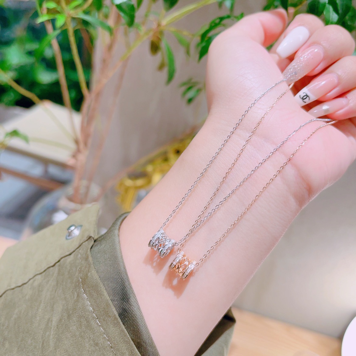 Hochglanzpoliertes Silber Kette Einzigartig Für mich selbst Gold