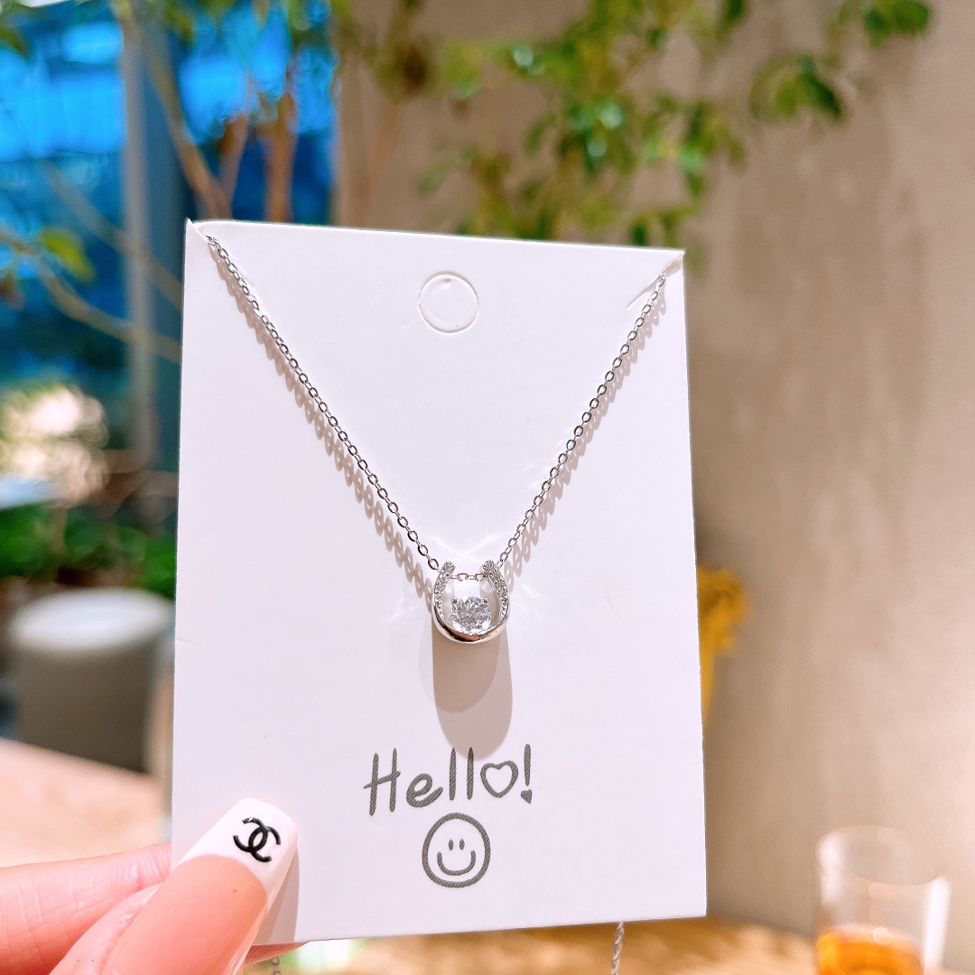 High Polish Silver Necklace Ins Style Christmas Gold