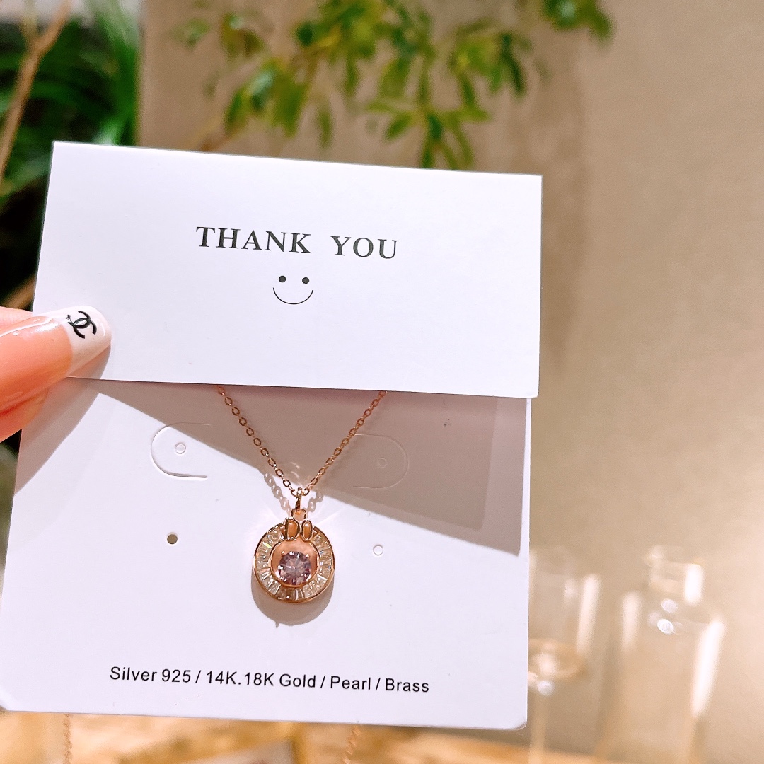 Low Allergy Silver Moissanite Necklace Ins Style Travel Silver