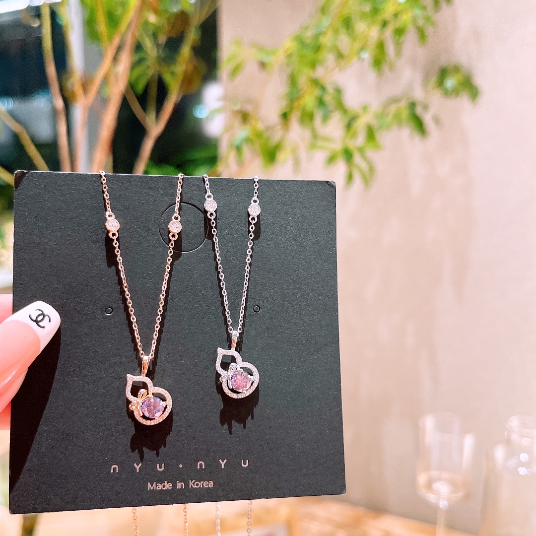 Solid Silver Moissanite Necklace French Confession Silver