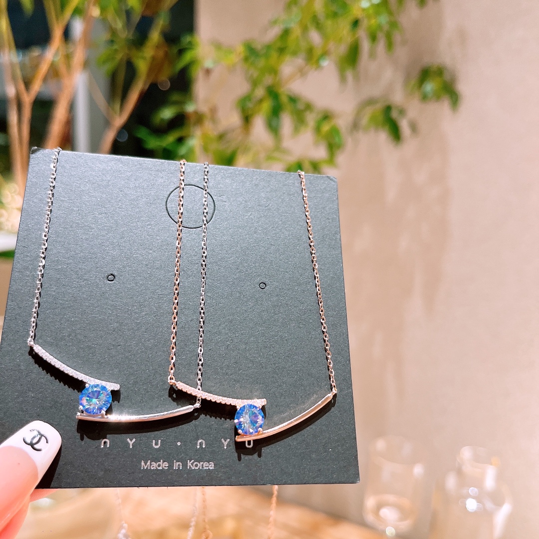 Low Allergy Silver Moissanite Necklace Precision Proposal Silver