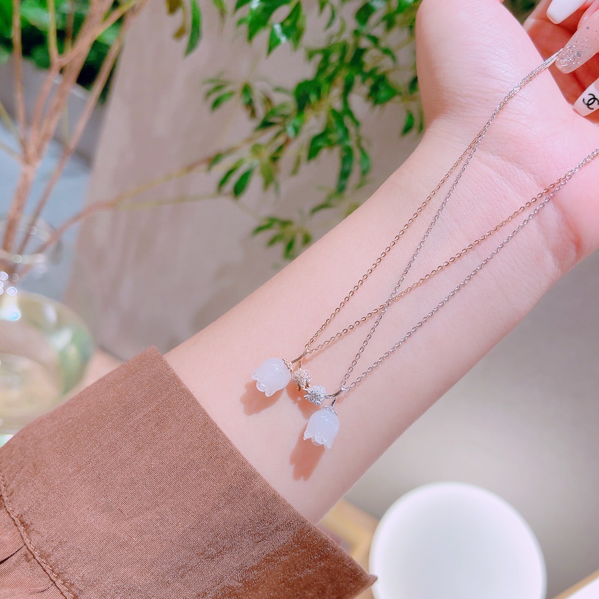 Low Allergy Silver Necklace Vintage Mother's Birthday Gold