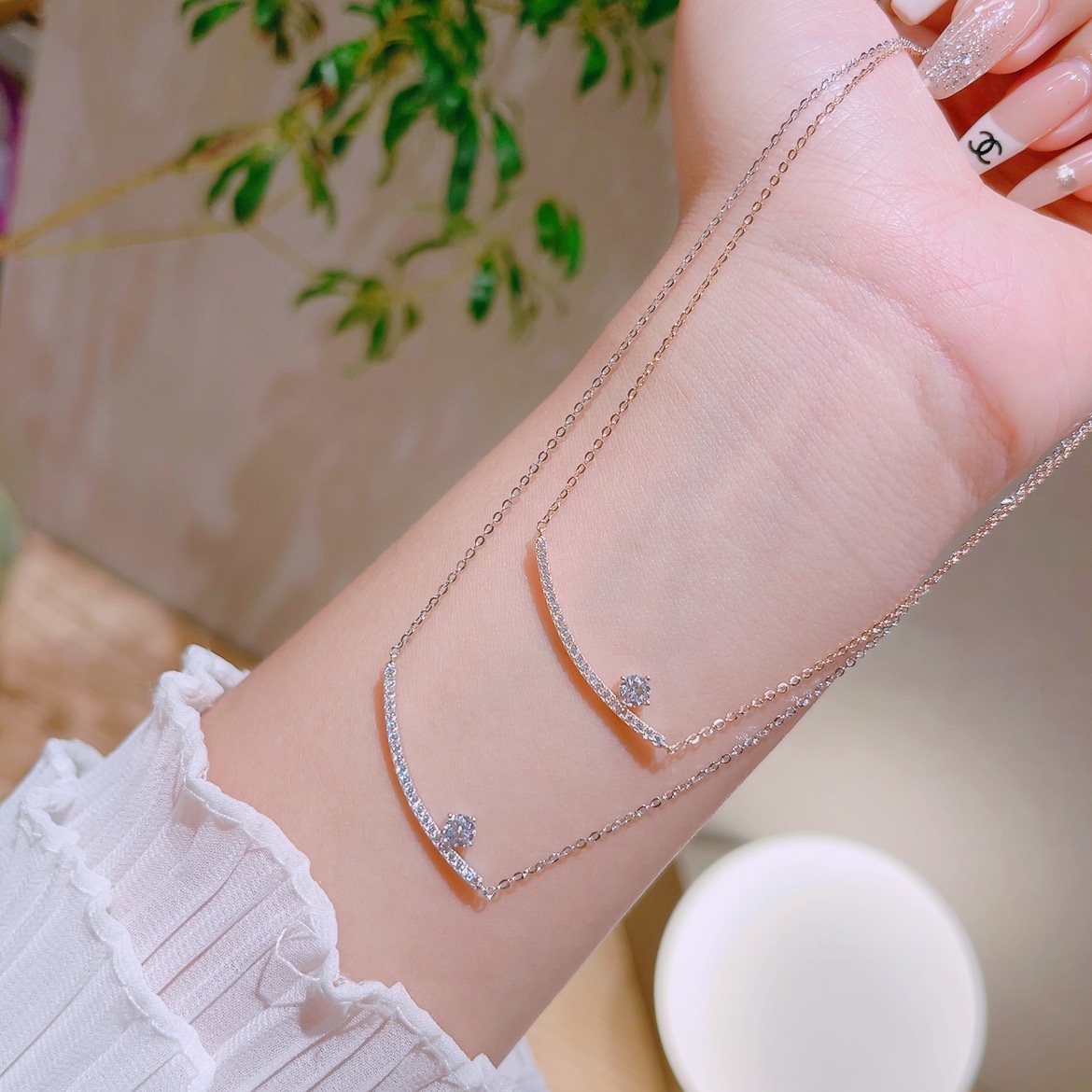 Fine Silver Necklace Romantic Confession Gold