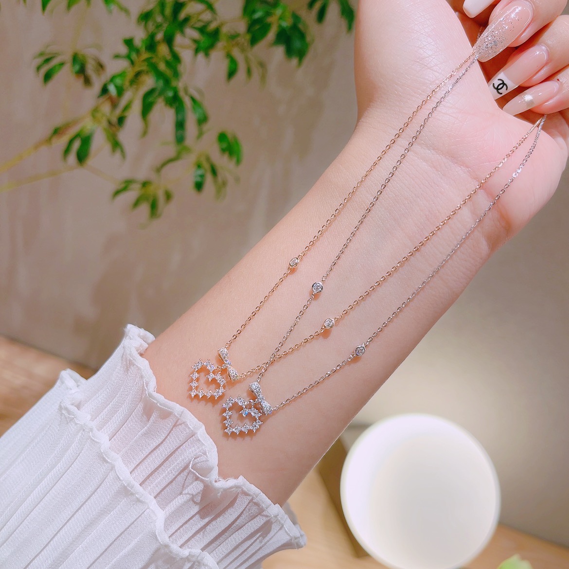 925 Silver Necklace Korean Style Graduation Gold