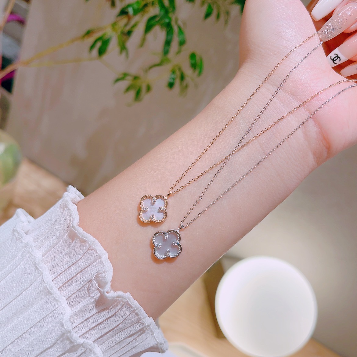 High Polish Silver Necklace Dainty Proposal Gold