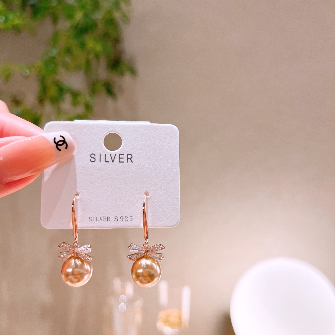 Hypoallergenic Silver Drop & Thread Earrings Ins Style Self-love Gold